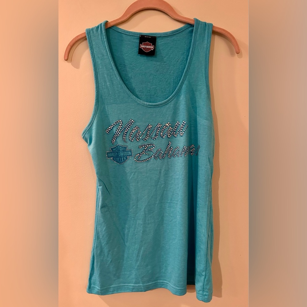 5/$25!! Harley-Davidson Women's Teal Tank Top